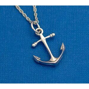 18 Inch Silver Anchor Necklace by Avon - D25